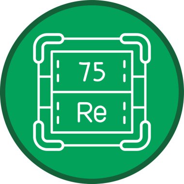 Rhenium Hattı çok daireli. Web Kullanımı için Vektör İllüstrasyonu