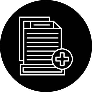 Dosya Satırı ters çevrilmiş çember ekle. Web Kullanımı için Vektör İllüstrasyonu