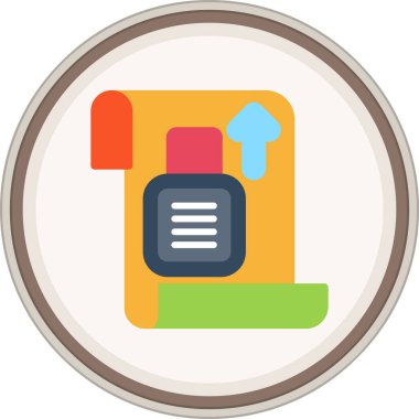 Sözleşmeli Düz çıkartma. Web Kullanımı için Vektör İllüstrasyonu