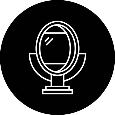 Mirror Line inverted circle. Vector Illustration For Web Use