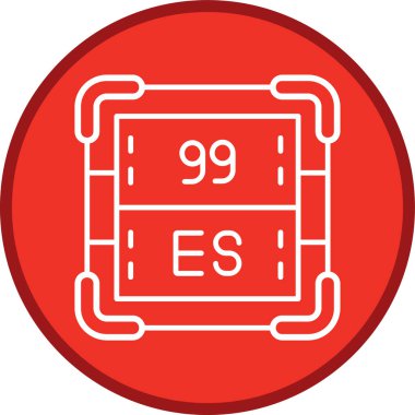 Einsteinium Line çoklu dairesi. Web Kullanımı için Vektör İllüstrasyonu