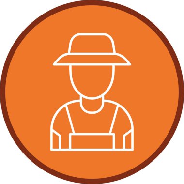 Agronomist Hattı çoklu dairesi. Web Kullanımı için Vektör İllüstrasyonu