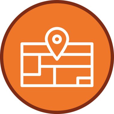 Harita noktası çoklu daire. Web Kullanımı için Vektör İllüstrasyonu