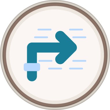 Sol üst ok düz çıkartması. Web Kullanımı için Vektör İllüstrasyonu