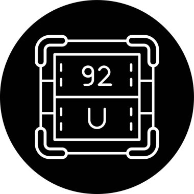 Uranyum Hattı ters dönmüş daire. Web Kullanımı için Vektör İllüstrasyonu