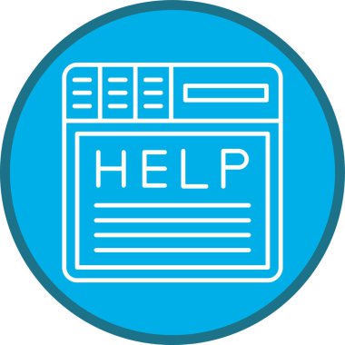 Yardım Hattı çoklu daire. Web Kullanımı için Vektör İllüstrasyonu