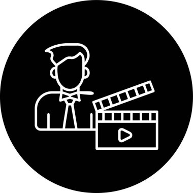 Yapımcı Hattı ters dönmüş daire. Web Kullanımı için Vektör İllüstrasyonu