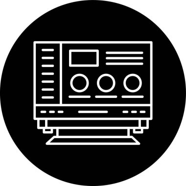 Web Design Line inverted circle. Vector Illustration For Web Use