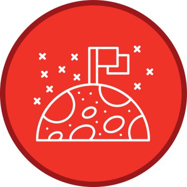 Moon Line multi circle. Vector Illustration For Web Use