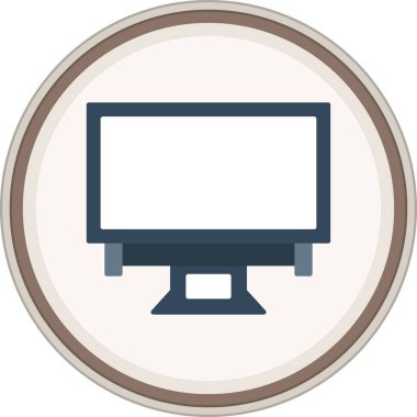 Bilgisayar yassı çıkartması. Web Kullanımı için Vektör İllüstrasyonu