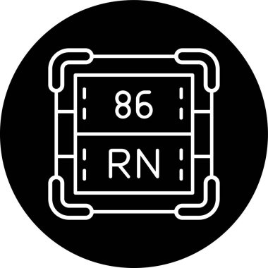 Radon Hattı ters dönmüş daire. Web Kullanımı için Vektör İllüstrasyonu