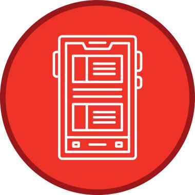 Akıllı telefon hattı çoklu daire. Web Kullanımı için Vektör İllüstrasyonu