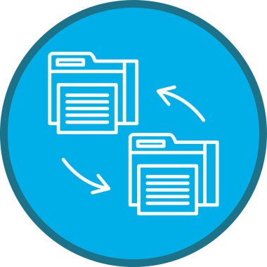 Veri Aktarım Hattı çoklu dairesi. Web Kullanımı için Vektör İllüstrasyonu