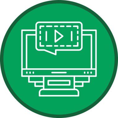 Video Message Line multi circle. Vector Illustration For Web Use