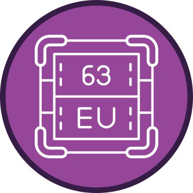 Europium Line çok daireli. Web Kullanımı için Vektör İllüstrasyonu