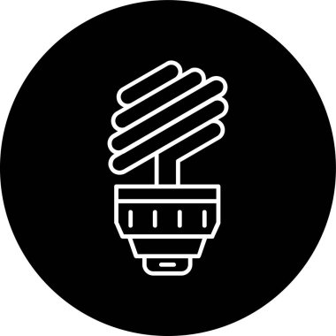 Eko Ampul Hattı ters çevrilmiş. Web Kullanımı için Vektör İllüstrasyonu