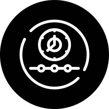 Zaman çizgisi ters çevrilmiş çember. Web Kullanımı için Vektör İllüstrasyonu