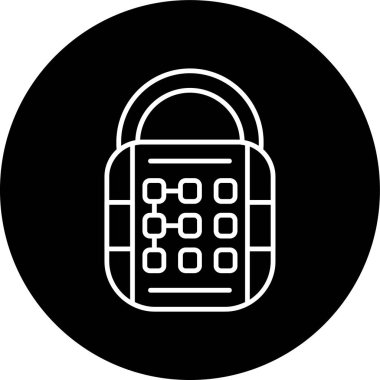 Pattern Lock Line inverted circle. Vector Illustration For Web Use