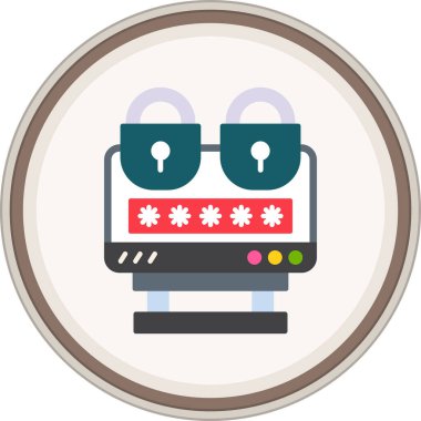 Kimlik doğrulama etiketi. Web Kullanımı için Vektör İllüstrasyonu