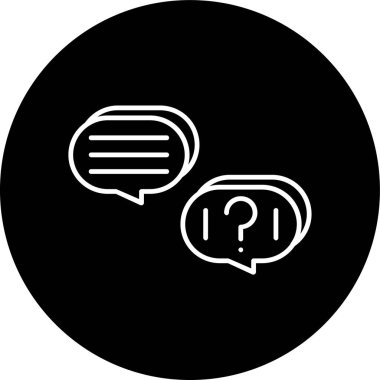 Question Line inverted circle. Vector Illustration For Web Use