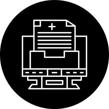 Tıbbi Uygulama Hattı ters çevrilmiş. Web Kullanımı için Vektör İllüstrasyonu