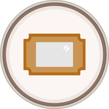 Çerçeve düz çıkartması. Web Kullanımı için Vektör İllüstrasyonu