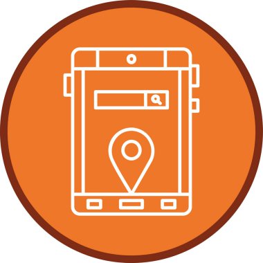 Tablet Hattı çoklu daire. Web Kullanımı için Vektör İllüstrasyonu