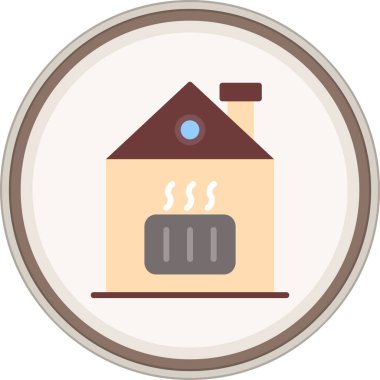 Kalorifer çıkartması. Web Kullanımı için Vektör İllüstrasyonu