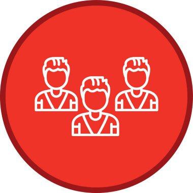 Çoklu Kullanıcı Erişim Hattı çoklu çember. Web Kullanımı için Vektör İllüstrasyonu