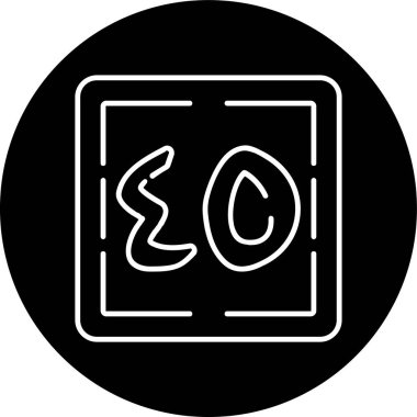 Khamsa wa Arba 'un Hattı ters çevrilmiş daire. Web Kullanımı için Vektör İllüstrasyonu