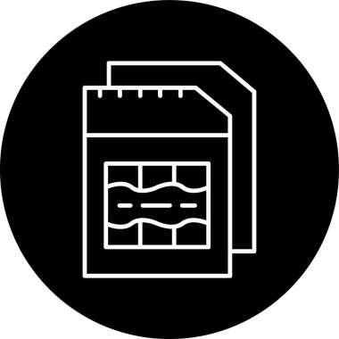 Sim Kart Çizgisi ters çevrilmiş. Web Kullanımı için Vektör İllüstrasyonu