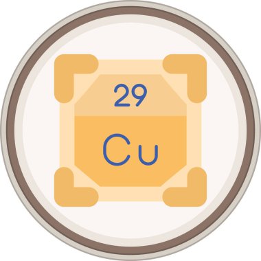 Bakır yassı çıkartma. Web Kullanımı için Vektör İllüstrasyonu