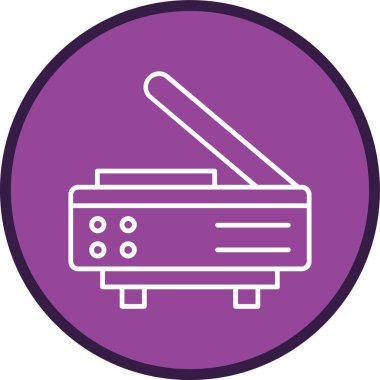 Tarayıcı hattı çoklu çember. Web Kullanımı için Vektör İllüstrasyonu