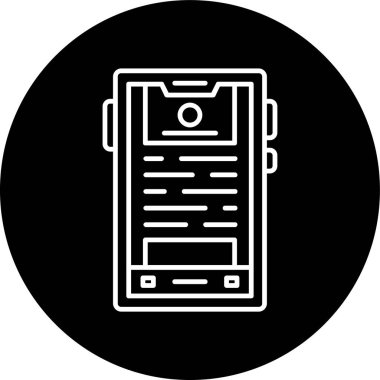 Akıllı telefon hattı ters çevrilmiş. Web Kullanımı için Vektör İllüstrasyonu