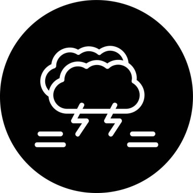 Fırtına Hattı ters dönmüş daire. Web Kullanımı için Vektör İllüstrasyonu