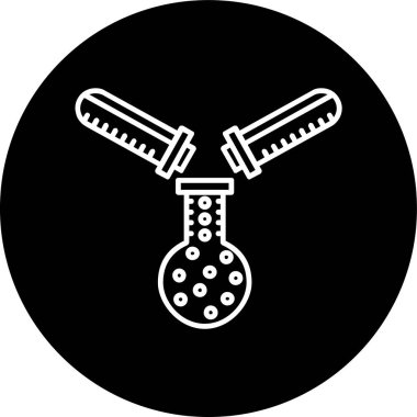 Experiment Line inverted circle. Vector Illustration For Web Use