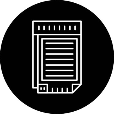 Dosya Satırı ters çevrilmiş çember. Web Kullanımı için Vektör İllüstrasyonu