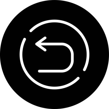 Ters çevrilmiş halkayı geri al. Web Kullanımı için Vektör İllüstrasyonu