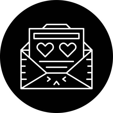 Kalp çizgisi ters dönmüş çember. Web Kullanımı için Vektör İllüstrasyonu