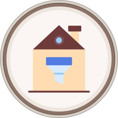 Filter Flat sticker. Vector Illustration For Web Use