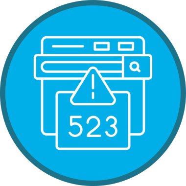 523 Hata Hatası çoklu çember. Web Kullanımı için Vektör İllüstrasyonu