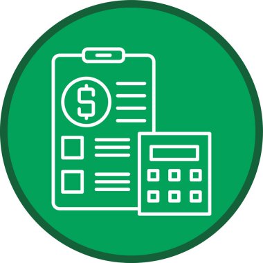 Bütçe Hattı çoklu daire. Web Kullanımı için Vektör İllüstrasyonu