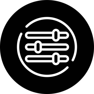 Chart-bullet Line inverted circle. Vector Illustration For Web Use