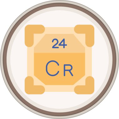 Krom yassı çıkartma. Web Kullanımı için Vektör İllüstrasyonu