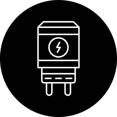 Adapter Line inverted circle. Vector Illustration For Web Use
