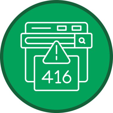 416 Hata Hatası çoklu çember. Web Kullanımı için Vektör İllüstrasyonu
