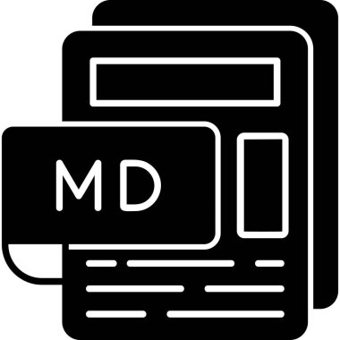 MD Dosyası. Web Kullanımı için Vektör İllüstrasyonu