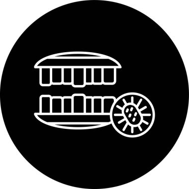 Bakteri Hattı ters döngü. Web Kullanımı için Vektör İllüstrasyonu