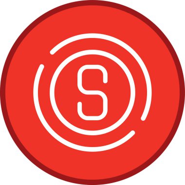 S Hattı çoklu daire. Web Kullanımı için Vektör İllüstrasyonu