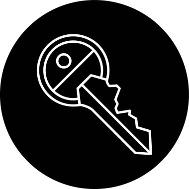 Key Line inverted circle. Vector Illustration For Web Use